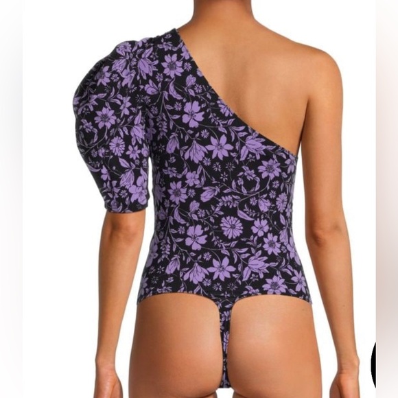 FREE PEOPLE Somethin' Bout You Floral Stretch Knit Bodysuit. NWOT - Picture 3 of 8